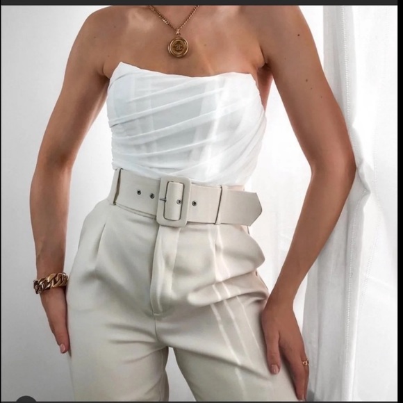 Zara Pants - NEW Zara pants with fabric belt